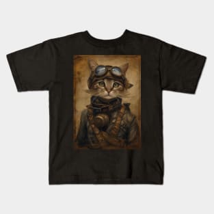 Steampunk Cat Kids T-Shirt